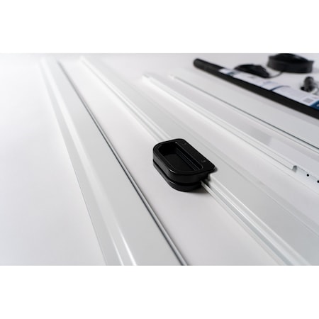 Ritescreen 48 in. W x 80 in H Sliding  Screen Door, FG, Charcoal Fiberglass Mesh, White FG-KD4880MOMFFW